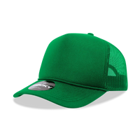 Decky 6025 Mid Profile 6 Panel Poly Cotton Trucker Cap - Kelly - Kelly / One Size Fits Most