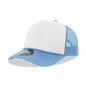 Decky 6025 Mid Profile 6 Panel Poly Cotton Trucker Cap - Sky White Sky - Columbia Blue White / One Size Fits Most