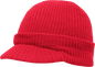 Decky 605 GI Jeep Beanie with Visor Red Red / One Size Fits Most