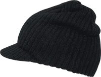 Decky 621 Campus Jeep Beanie with Visor Black Black / One Size Fits Most