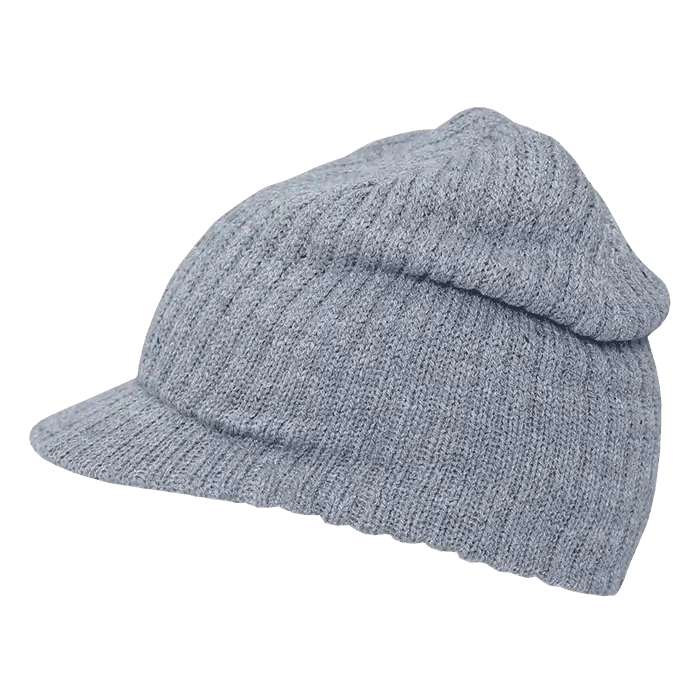 Decky 621 Campus Jeep Beanie with Visor Heather Gray Gray / One Size Fits Most