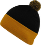 Decky 687 Athletic Pom Pom Beanie Black Gold Black Gold / One Size Fits Most