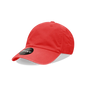 Decky 7005 Kids Relaxed Washed Cotton Cap Red Red / One Size Fits Most