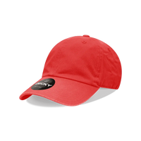 Decky 7005 Kids Relaxed Washed Cotton Cap Red Red / One Size Fits Most
