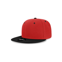 Decky 7011 Youth Snapback Cap - Red Black - Red Black / One Size Fits Most