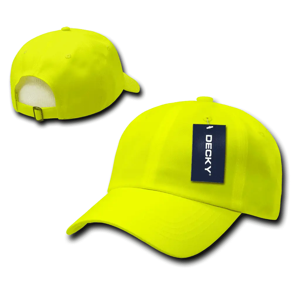 Decky 761 6 Panel Neon Cap - Yellow - Yellow / One Size Fits Most