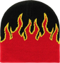 Decky 8003 Fire Beanie Black Red Yellow Black Red / One Size Fits Most