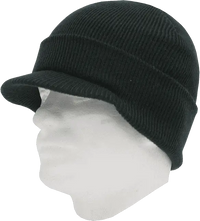 Decky 8009 Jeep Beanie with Visor Black Black / One Size Fits Most