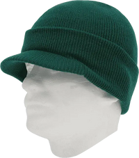 Decky 8009 Jeep Beanie with Visor Forest Forest / One Size Fits Most