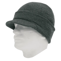Decky 8009 Jeep Beanie with Visor Heather Charcoal Dark Gray / One Size Fits Most