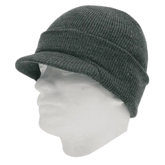 Decky 8009 Jeep Beanie with Visor Heather Charcoal Dark Gray / One Size Fits Most