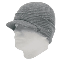 Decky 8009 Jeep Beanie with Visor Heather Gray Gray / One Size Fits Most