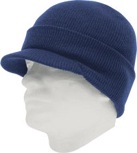 Decky 8009 Jeep Beanie with Visor - Navy - Navy / One Size Fits Most