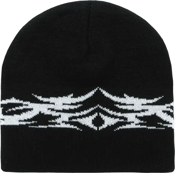 Decky 8012 Tribal Beanie Black White Black White / One Size Fits Most