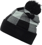 Decky 8028 Pom Plaid Beanie Black Black / One Size Fits Most