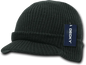 Decky 9052 Youth GI Jeep Beanie with Visor Black Black / One Size Fits Most