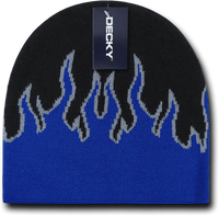 Decky 9055 Kids Fire Beanie Black Blue Gray Black Blue / One Size Fits Most