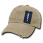 Decky 959 Vintage Frayed Polo Cap - Khaki - Khaki / One Size Fits Most