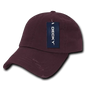 Decky 959 Vintage Frayed Polo Cap - Maroon - Maroon / One Size Fits Most