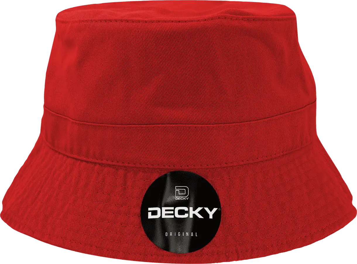 Decky 961 Polo Bucket Hat Red Red / S/M