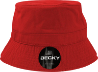 Decky 961 Polo Bucket Hat Red Red / S/M