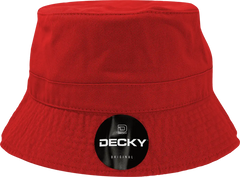 Decky 961 Polo Bucket Hat Red Red / S/M