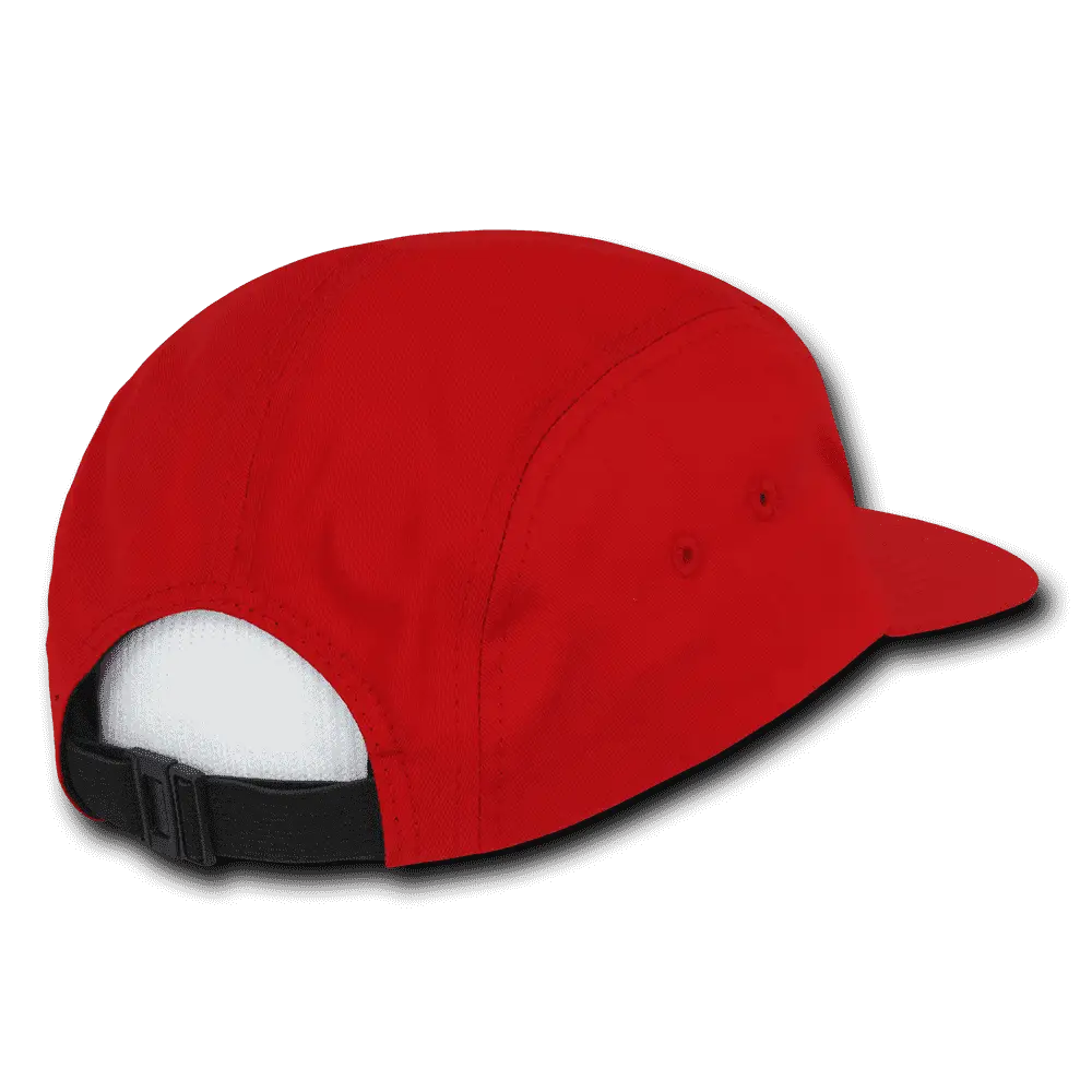Decky 985 5 Panel Racer Cap - Red - Red / One Size Fits Most