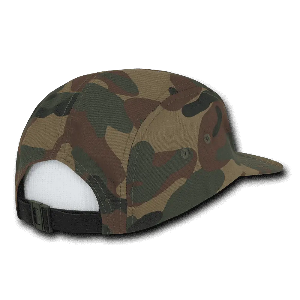 Decky 985 5 Panel Racer Cap - Woodland Camo - Woodland Camo / One Size Fits Most