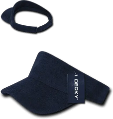 Decky 996 Terry Visor - Navy - Navy / One Size Fits Most