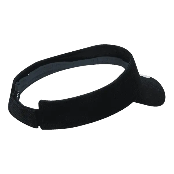 DeckyGolf 6104 Pique Patterned Sun Visor - Black - Black / One Size Fits Most