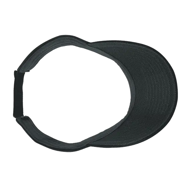 DeckyGolf 6104 Pique Patterned Sun Visor - Black - Black / One Size Fits Most