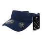 DeckyGolf 6104 Pique Patterned Sun Visor - Navy - Navy / One Size Fits Most
