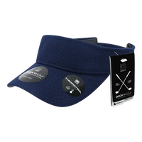 DeckyGolf 6104 Pique Patterned Sun Visor - Navy - Navy / One Size Fits Most