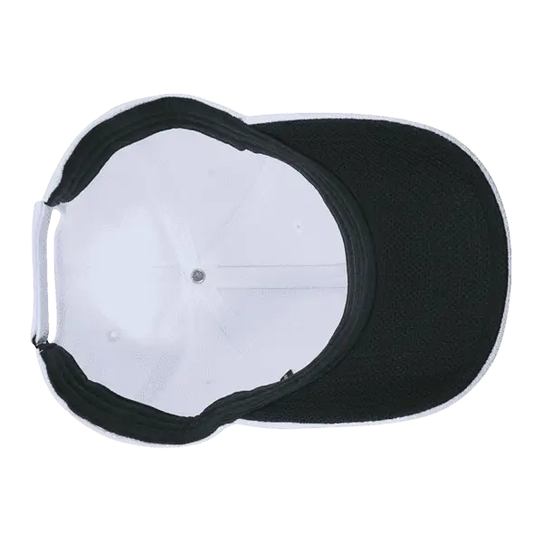 DeckyGolf 6105 Pique Patterned L/C Relaxed Cap - White - White / One Size Fits Most