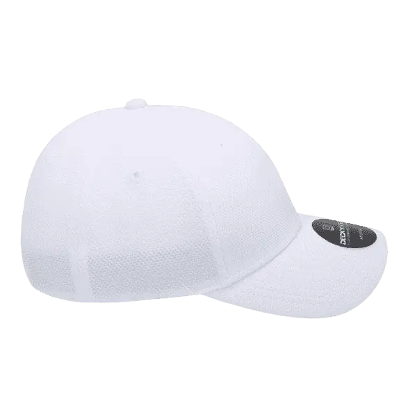 DeckyGolf 6105 Pique Patterned L/C Relaxed Cap - White - White / One Size Fits Most