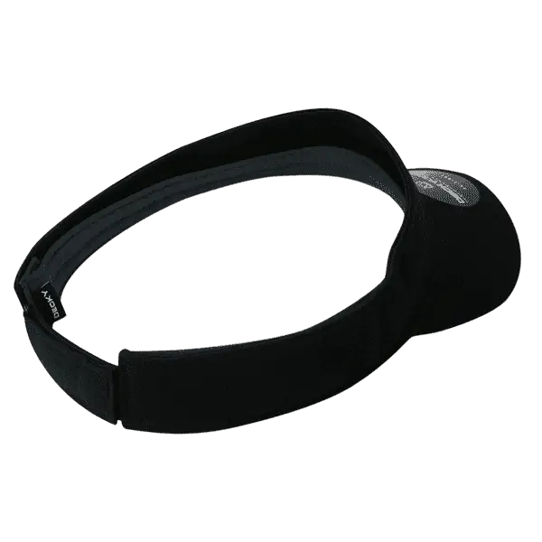DeckyGolf 6204 Dimple Patterned Sun Visor - Black - Black / One Size Fits Most