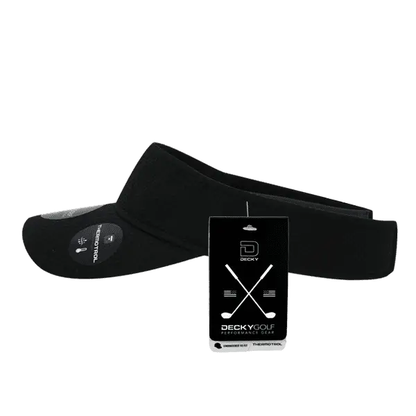 DeckyGolf 6204 Dimple Patterned Sun Visor - Black - Black / One Size Fits Most