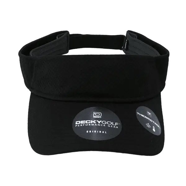 DeckyGolf 6204 Dimple Patterned Sun Visor - Black - Black / One Size Fits Most