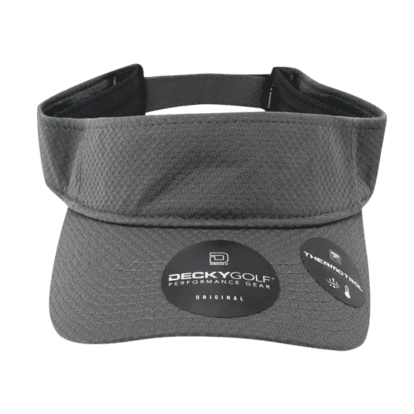 DeckyGolf 6204 Dimple Patterned Sun Visor - Charcoal - Dark Gray / One Size Fits Most