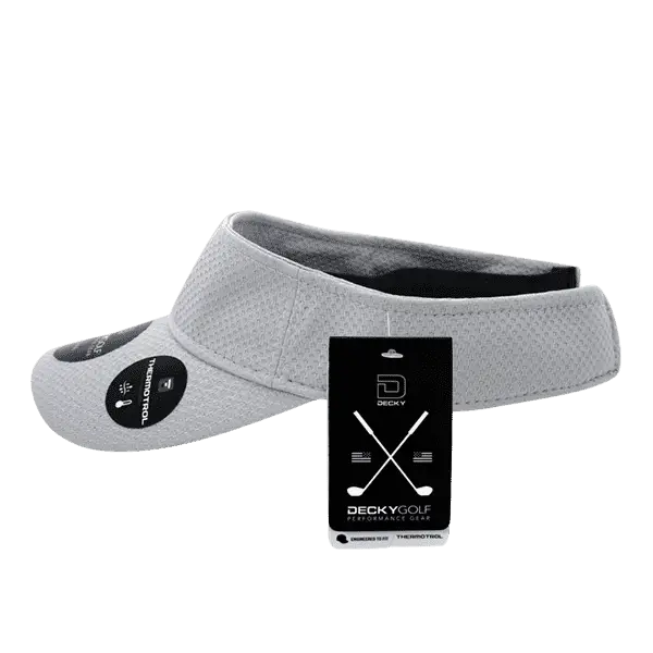 DeckyGolf 6204 Dimple Patterned Sun Visor - Gray - Gray / One Size Fits Most