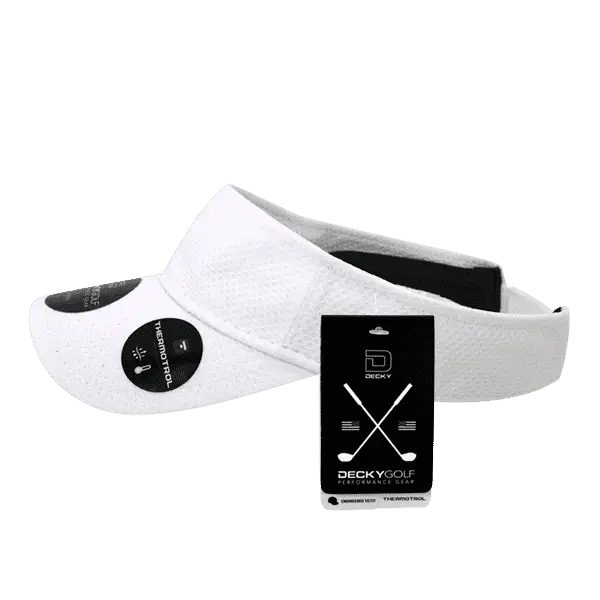 DeckyGolf 6204 Dimple Patterned Sun Visor - White - White / One Size Fits Most