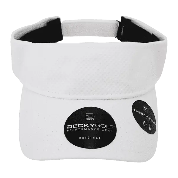 DeckyGolf 6204 Dimple Patterned Sun Visor - White - White / One Size Fits Most