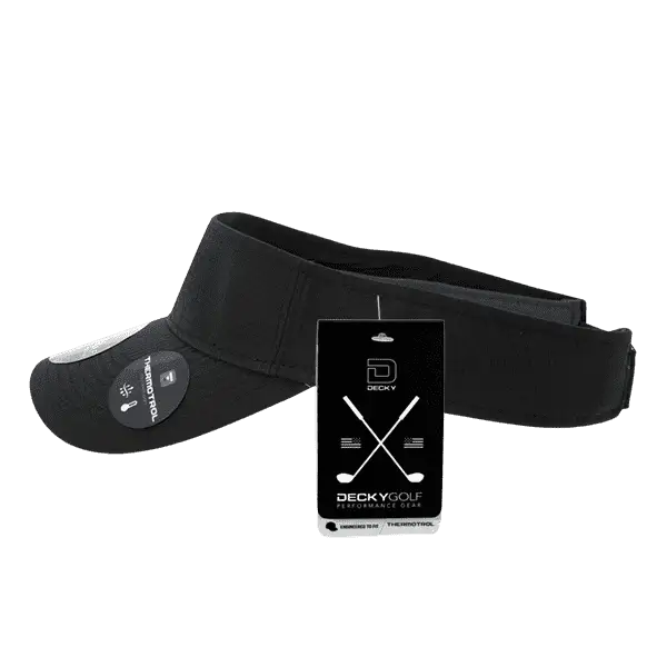 DeckyGolf 7104 Grid H2O Sun Visor - Black - Black / One Size Fits Most