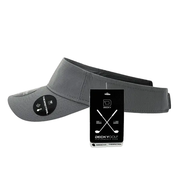 DeckyGolf 7104 Grid H2O Sun Visor - Charcoal - Dark Gray / One Size Fits Most