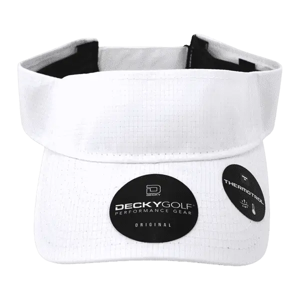 DeckyGolf 7104 Grid H2O Sun Visor - White - White / One Size Fits Most