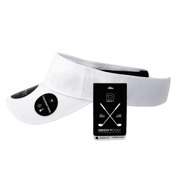 DeckyGolf 7104 Grid H2O Sun Visor - White - White / One Size Fits Most
