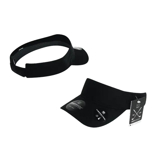 DeckyGolf 8104 Screen Fabric Sun Visor - Black - Black / One Size Fits Most