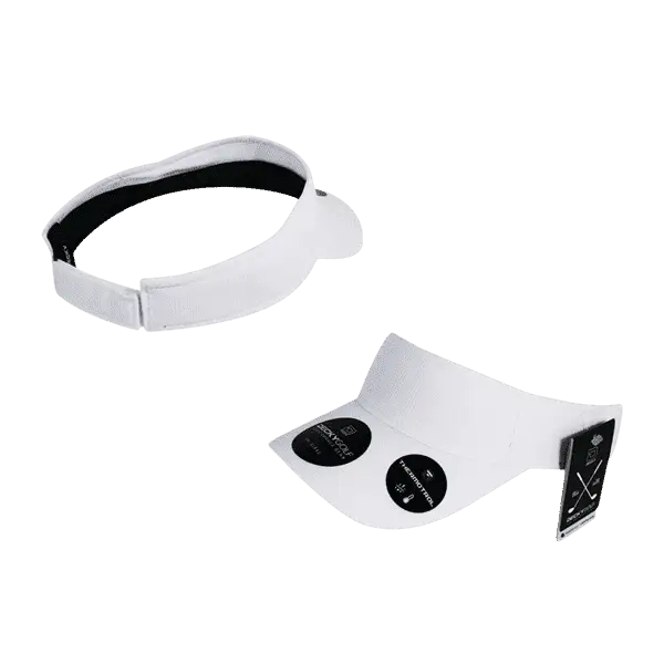 DeckyGolf 8104 Screen Fabric Sun Visor - White - White / One Size Fits Most