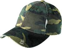 District DT600 Distressed Cap - Military Camo - Muti-Color / One Size Fits Most