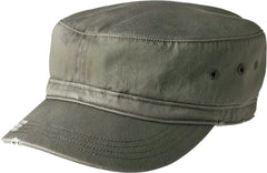 District DT605 Distressed Military Hat - Olive - Olive / One Size Fits Most